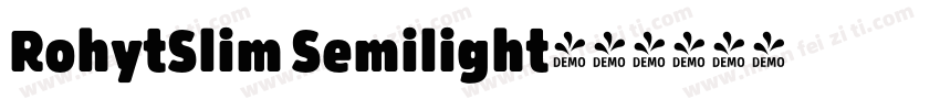 RohytSlim Semilight字体转换